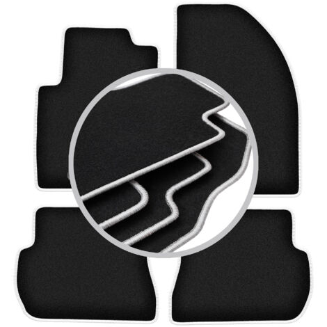 Tappetini Gomma Anteriori Per Ford Fusion 2002-2012 - Set Conducente E Passeggero, Antiscivolo, Bordi Alti 1,5 Cm - 4