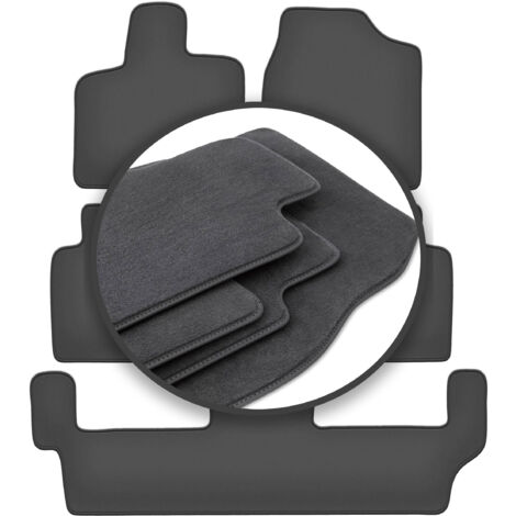 Tappetini in velluto nero BASIC per: Dodge Grand Caravan IV 7 posti (2008-2016