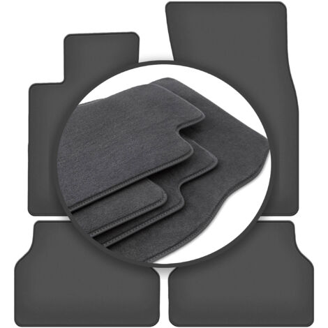 Teileplus24 Tappetini Auto Sportline Per BMW Serie 5 E60/E61 (2003-2010) - Velluto Premium 2155g/m², Cuciture Decorative, Antiscivolo, Set 4 Pezzi