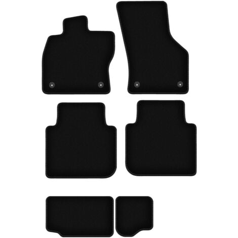 CARMAT TEXER Tappetini Auto In Tessuto Per Seat Alhambra I 7 Posti 1996-2010 - Set 5 Pezzi Nero