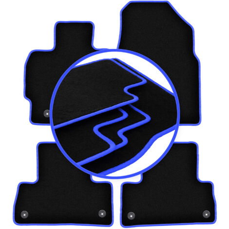 MTC Tappetini Auto In Gomma Rinforzata Per Mazda CX-3 (2015) E Mazda 2 DJ (2015-2020), Su Misura, Antiscivolo Con Velcro