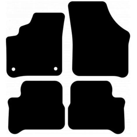 Tappetini Auto Gomma Neri per Seat Mii Hatchback 2011-2019 - Set 4pz