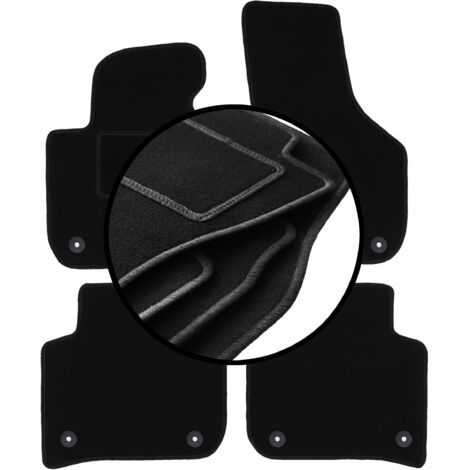 Kit Tappetini 3D Su Misura Per Skoda Karoq 2017- – Bordo Alto, Gomma TPE, 4 Pezzi Per Abitacolo E Bagagliaio