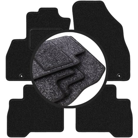 ASC Tappetini Auto Compatibili con Fiat Fiorino Cargo Van 2007-2019, Moquette con Battitacco in Gomma, Bottoni per Ancoraggio