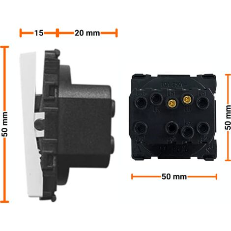 Deviatore Luce Deviatore Interruttore Touch VL-C701S-12 - Interruttore A Croce Vetro Con Retroilluminazione Selettore 3 Posizioni - Foto 3
