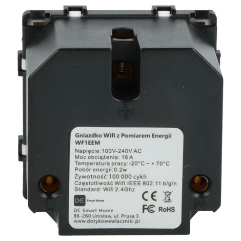 Modulo Presa Elettrica Con Spina Singola Da 230 V, Nera