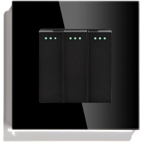 Interruttore bascula bipolare rettangolare nero 6A