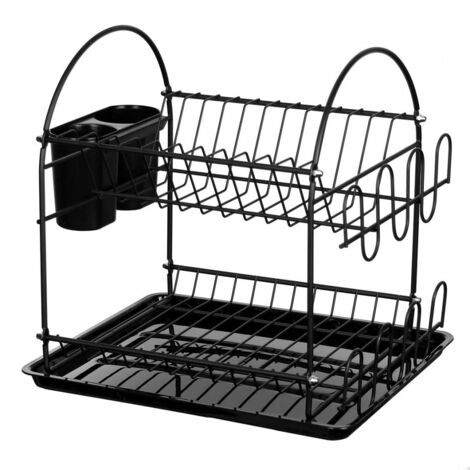 MINI ASCIUGASTOVIGLIE A DUE LIVELLI CON SCATOLA NERO 2301