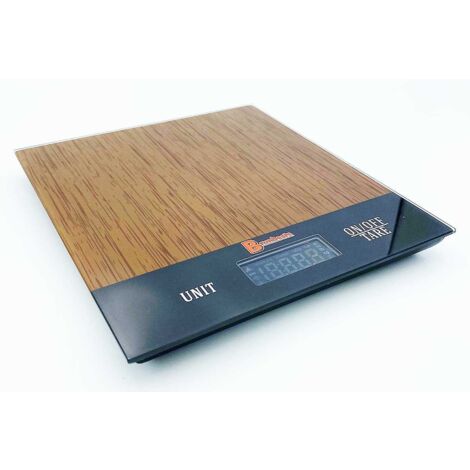 Bilancia da cucina elettronica con display LCD in vetro, portata fino a 5 kg. (1/3)