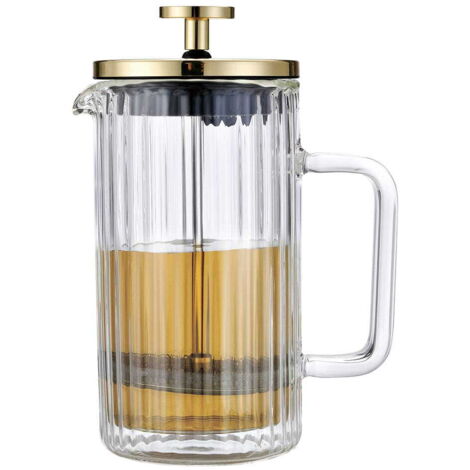 Infusore per caffè e tè in vetro 600ml French Press oro KLAUSBERG KB-7760