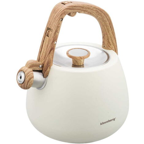 Bollitore a gas in acciaio 2,5L induzione crema opaca KLAUSBERG KB-7775