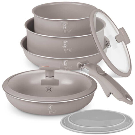 Berlinger Haus BH-8255 Set 9 Pezzi Pentole Taupe (1/5)