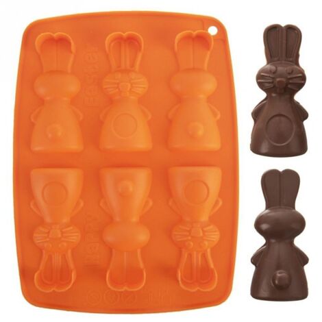 Stampo in silicone a forma di coniglietto per biscotti pralinati (1/5)