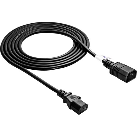 Cavo di prolunga di alimentazione AKYGA per stampante PC AK-PC-07A Cavo IEC C13 C14 a 3 pin da 3 m (1/2)