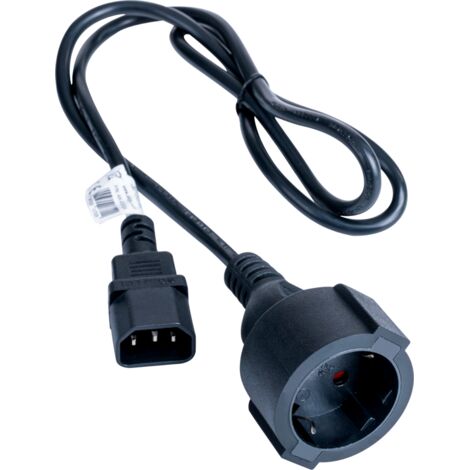 Cavo di alimentazione AKYGA AK-PC-13A adattatore C14 / CEE 7/4 Schuko cavo 1m (1/3)