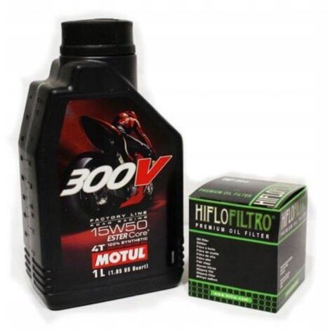 Olio MOTUL 300V 15W50 1L + Filtro Hiflo HF655 Ktm Adventure Duke Rally (1/3)