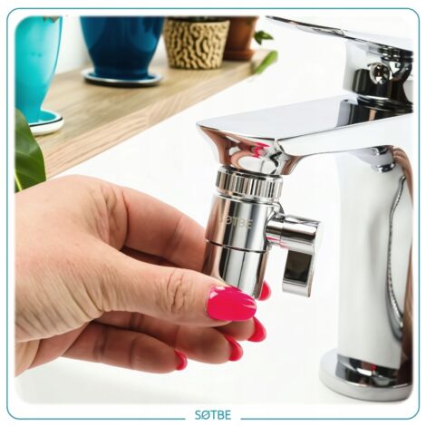 Adattatore Splitter Per Rubinetto Cucina | Con Interruttore Per Deviare Acqua A WC, Bidet, Doccia | Lega Di Zinco