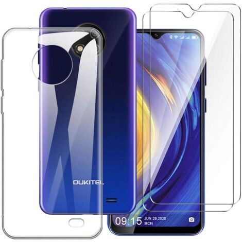 Kit di protezione LJSM per Oukitel C19 - Custodia trasparente e vetro temperato (1/3)
