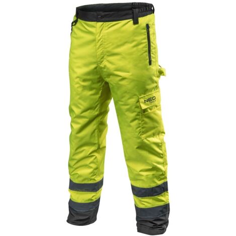Pantaloni da lavoro isolanti ad alta visibilità, gialli, taglia XL (1/5)