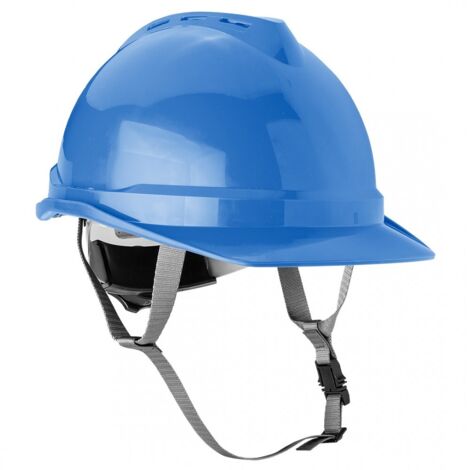 Casco industriale con sottogola, blu (1/5)
