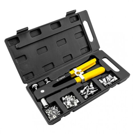 Set Di 6 Pinze Per Rivetti M3-M10 Con 60 Dadi – Acciaio Al Carbonio, Compatto E Portatile, Per Lavori Meccanici E Fai-da-te