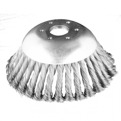 Spazzola metallica per decespugliatore a benzina 150 x 25,4 mm, fili duri e aggrovigliati (1/4)