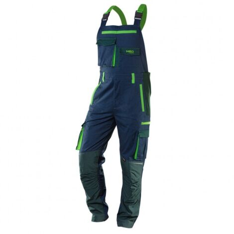 Salopette da lavoro di alta qualità, 62% cotone, 35% poliestere, 3% elastan, taglia XXXL (1/5)