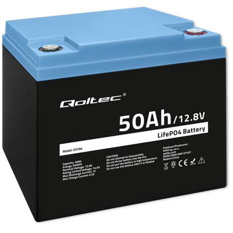 Batteria Qoltec LifePO4 12.8V 50Ah [53704] (1/5)
