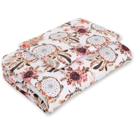 Set biancheria da letto per neonati con imbottitura, 2 pezzi, 75x100cm NEONATO - acchiappasogni floreali (1/2)