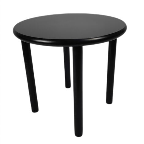 Tavolo rotondo nero in MDF di pino 45x45x42 per soggiorno e camera da letto, design moderno VS38Bk BEGRYF (1/5)