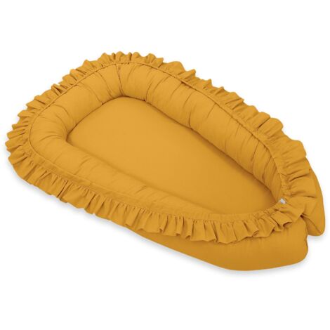 Fascia per lettino Baby Cocoon Premium con volant MY SWEET BABY - senape (1/4)