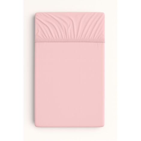 Lenzuolo con angoli in cotone per culla 140x70 cm - rosa antico