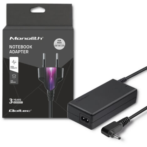 Adattatore di alimentazione Qoltec per laptop Asus 45W  19V  2,37A  4,01,35  + cavo di alimentazione (1/5)