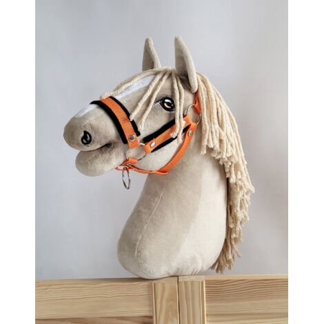Cavezza regolabile per cavalli Hobby Horse A3 rosa cipria con pelliccia