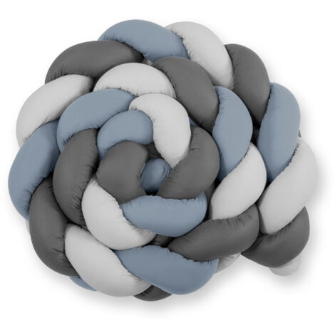 Paracolpi per lettino intrecciato XXL - blu sporco-grigio-antracite (1/3)