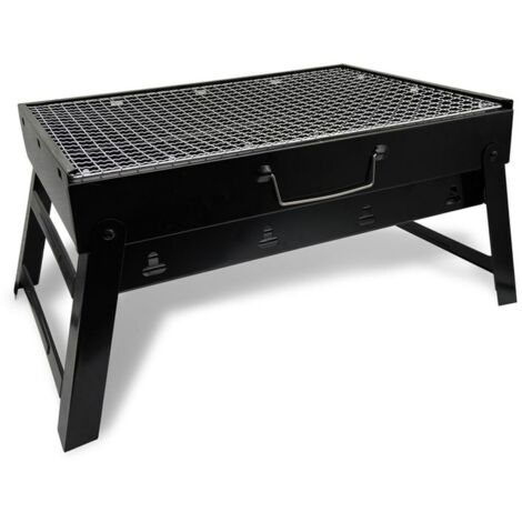 Barbecue portatile pieghevole a forma di valigia, dimensioni 43x29x22 cm. (1/5)