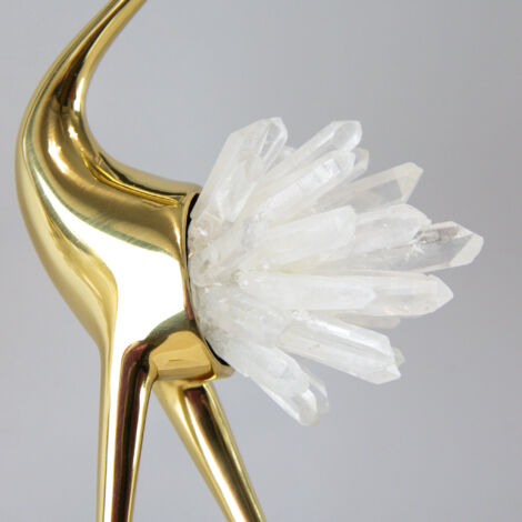 Rana decorativa re rana decorazione da giardino rana con corona d'oro grigio dorato 25 cm-15755