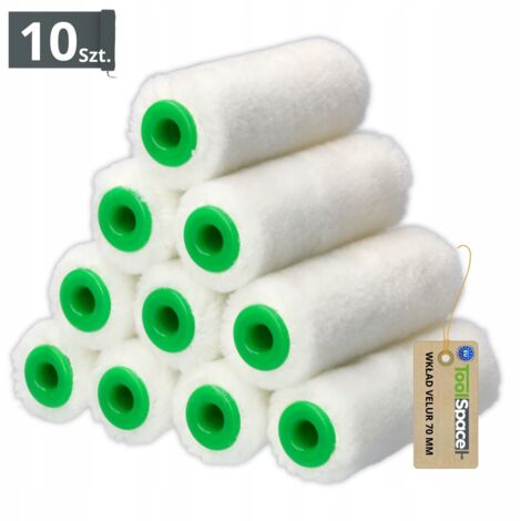RULLO PER VERNICE VELOUR 7 CM RICARICA PER VERNICI PER MOBILI NITRO 10 pz