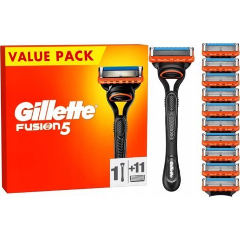 Rasoio a cartuccia GILLETTE FUSION5 MANICO + 11 lame di ricambio originali (1/3)