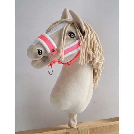 Panduro Cavezza Per Cavallo A Bastoncino - Accessorio Hobby Horse In Nylon Rosso, Regolabile Con Fibbie In Metallo