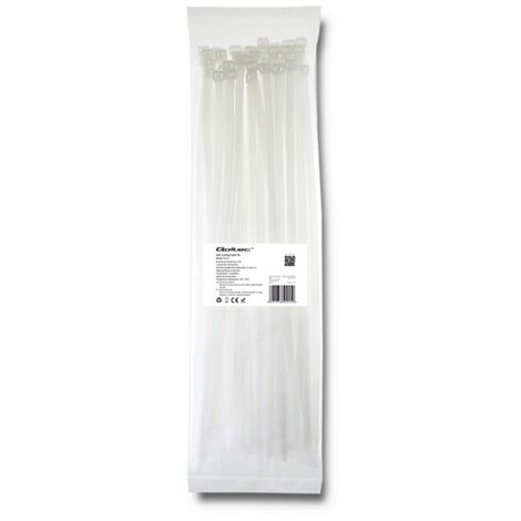 Fascette fermacavi Qoltec 7,2400mm 50 pezzi Nylon66 UV Bianco (1/5)