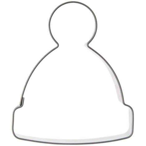 Stampo per biscotti in acciaio a forma di cappello di Babbo Natale o pan di zenzero, 5,5 cm (1/5)