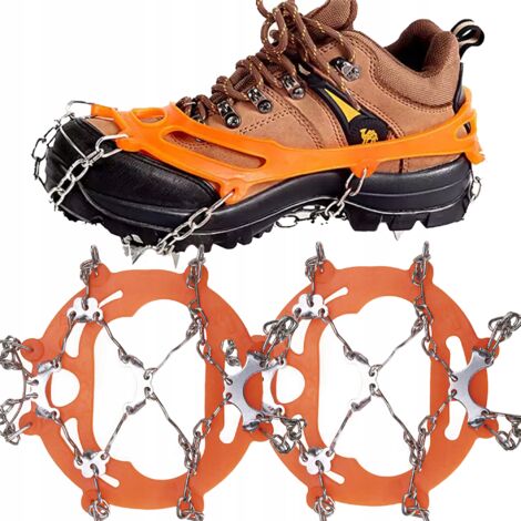 Ramponi con punte per scarpe antiscivolo 38-45 8 punte arancioni