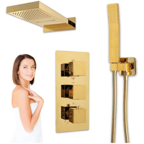 SET DOCCIA INCASSO CON TERMOSTATO S-1159 ORO