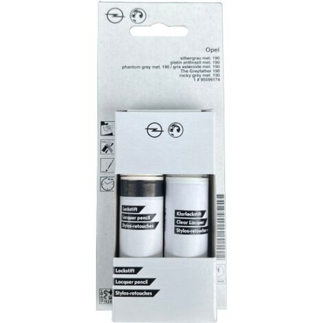 Vernice ritocco originale OPEL 190 (Z190): vernice per auto + trasparente 2x12 ml