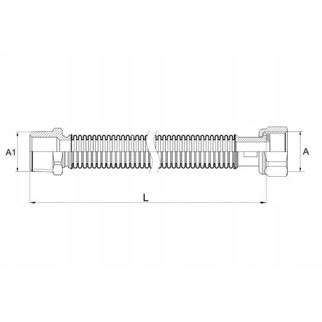 TUBO FLESSIBILE IN ALLUMINIO 300MM 1MB - RF 300