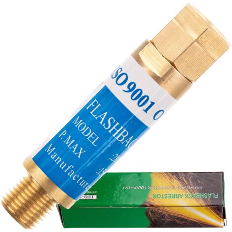 REGOLATORE FUSIBILE OSSIGENO FILETTATURA 1/4 DI POLLICE PROTEZIONE BRUCIATORE PRO (1/4)