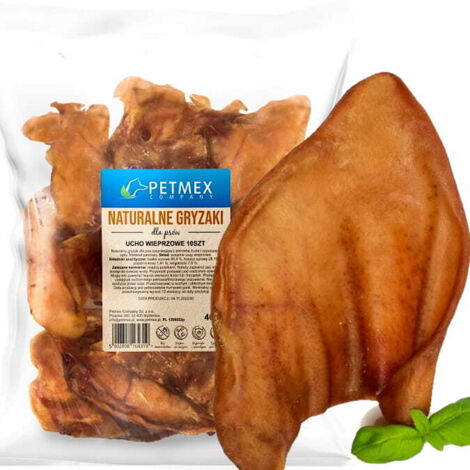 Delicatezza, masticazione naturale per cani Petmex Orecchio di maiale 10 pz.