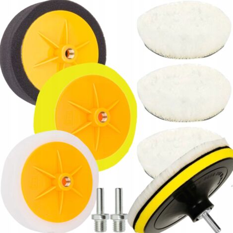Brestol Set Di 4 Dischi Per Lucidatura 150 Mm - Con Retro In Velcro - Per Macchina Lucidatrice - 3