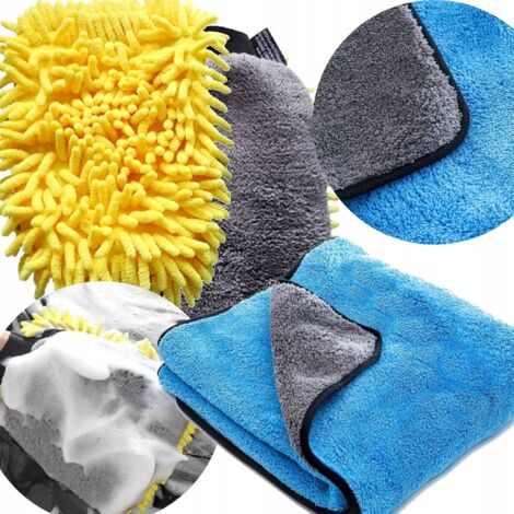 K2 FLOSSY TOWEL + GUANTO IN MICROFIBRA PER LAVARE E ASCIUGARE L'AUTO (1/5)